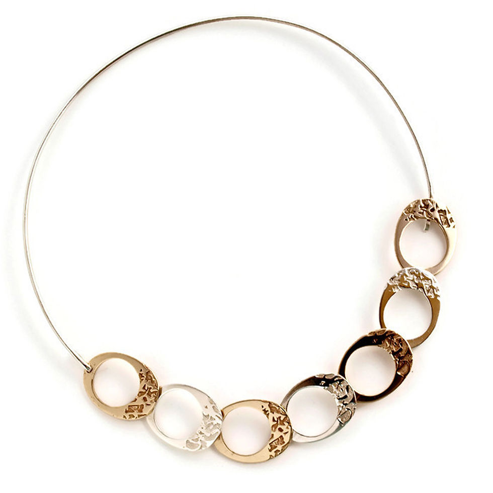 Silver and bronze necklace. Florence Jewellery craft online selling