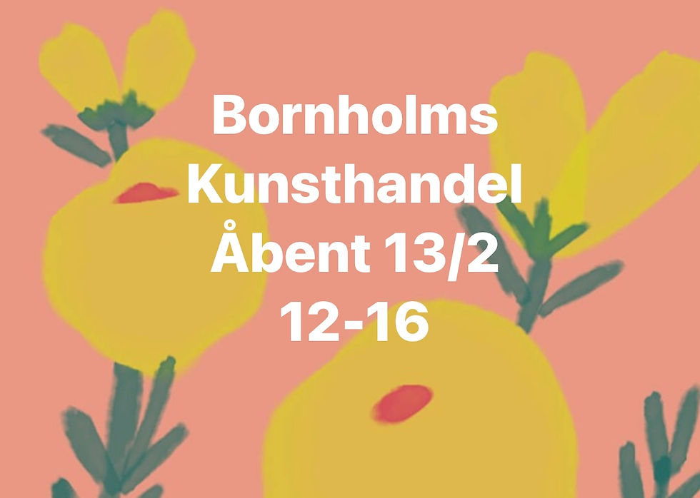 Åbent torsdag 13. Februar kl. 13.00 - 16.00