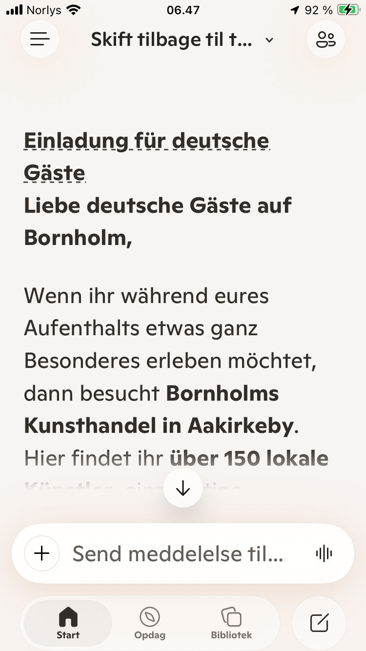 Für Gäste aus deutschland