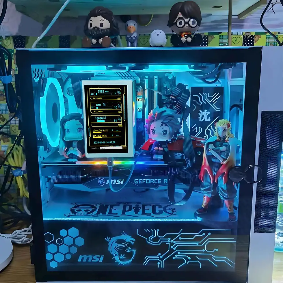 Thumbnail: Silver Aio Pc Monitor 800X480 Temp Display Cpu Cooler Lcd Monitor Usb Type-C