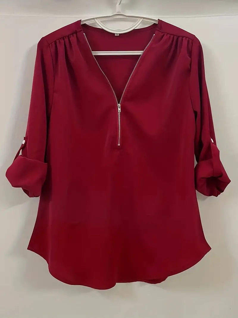 Thumbnail: Summer Women Cool Loose Shirt Deep V Neck Chiffon Blouse Casual Ladies Tops Sexy