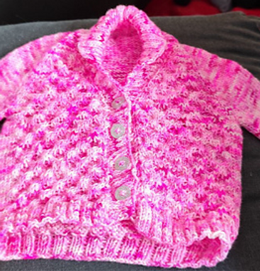 Cardigan Belle Ile de NCL Knits en Rose Sauvage Moelliflex
