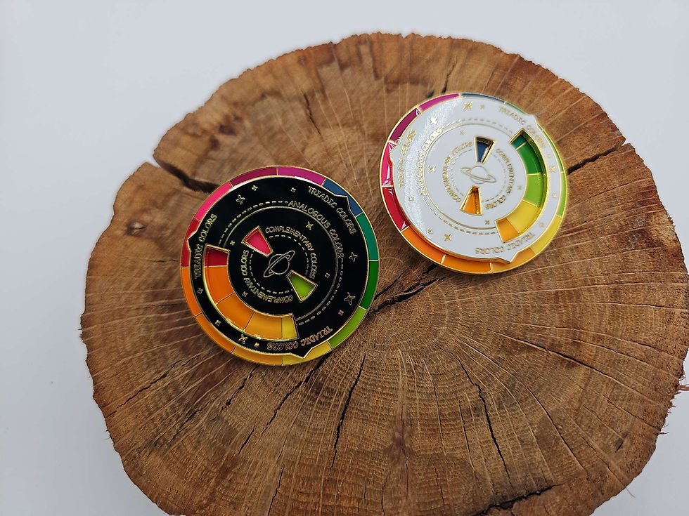 Miniature : Grande broche / Pin's Cercle Chromatique - épingle à vêtement
