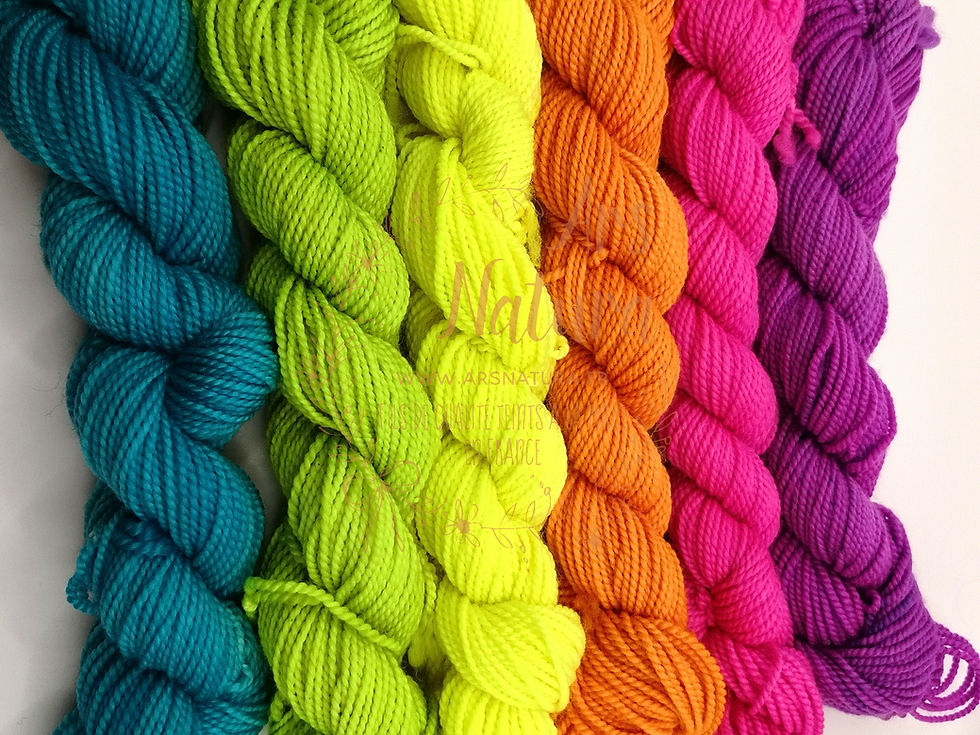 Miniature : Mini 20g "Fluokid", Laine High-Twist