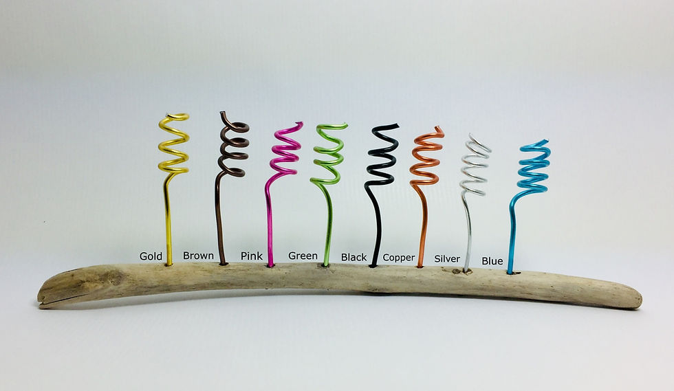 Thumbnail: Wire Flower Trio on Oak