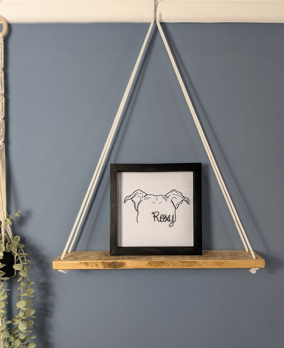 Thumbnail: Framed Staffy Wire Portrait