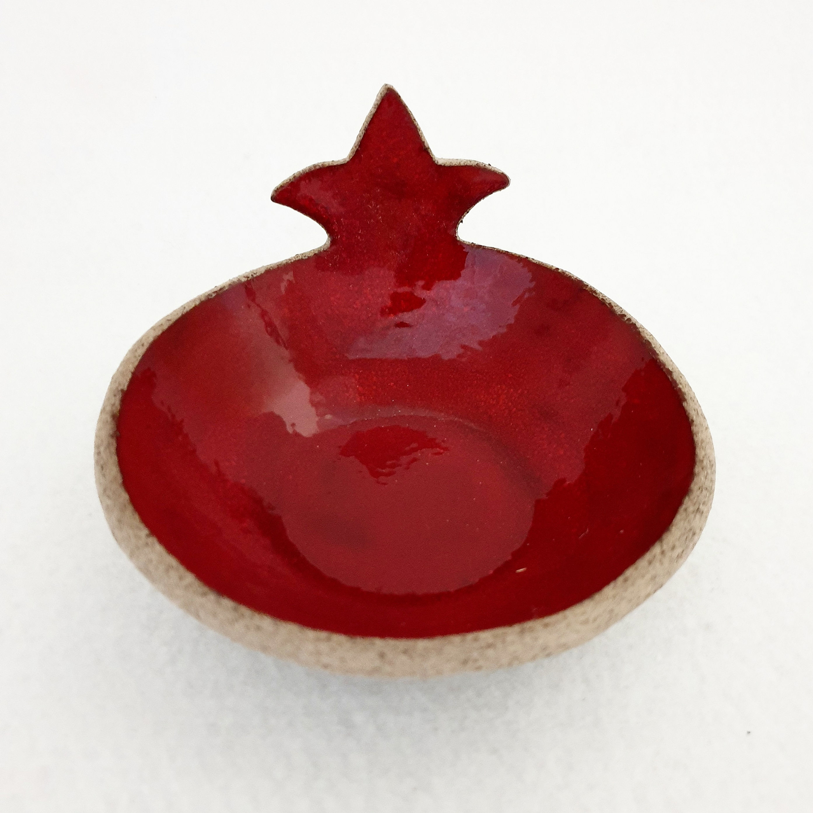 צלוחית רימון אדום עז