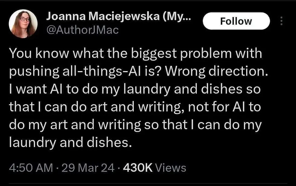 Most apt caption for AI ever written!