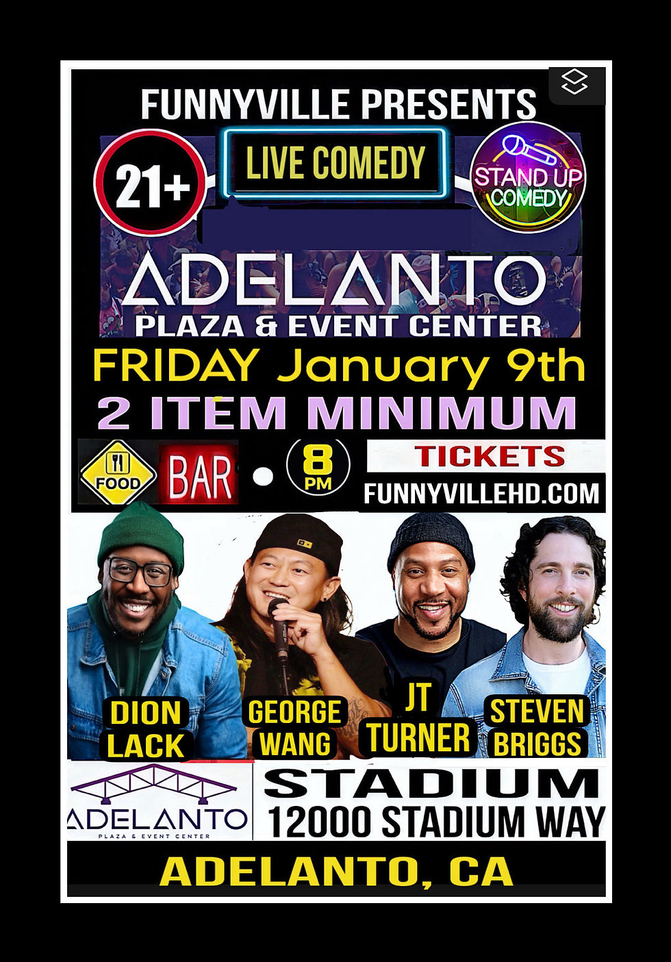 Live Comedy Adelanto stadium event center