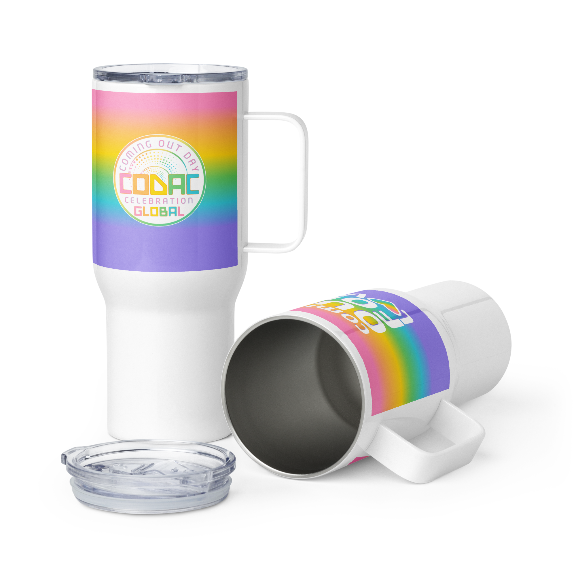 Coming Out for Love Rainbow Travel Mug | CODAC