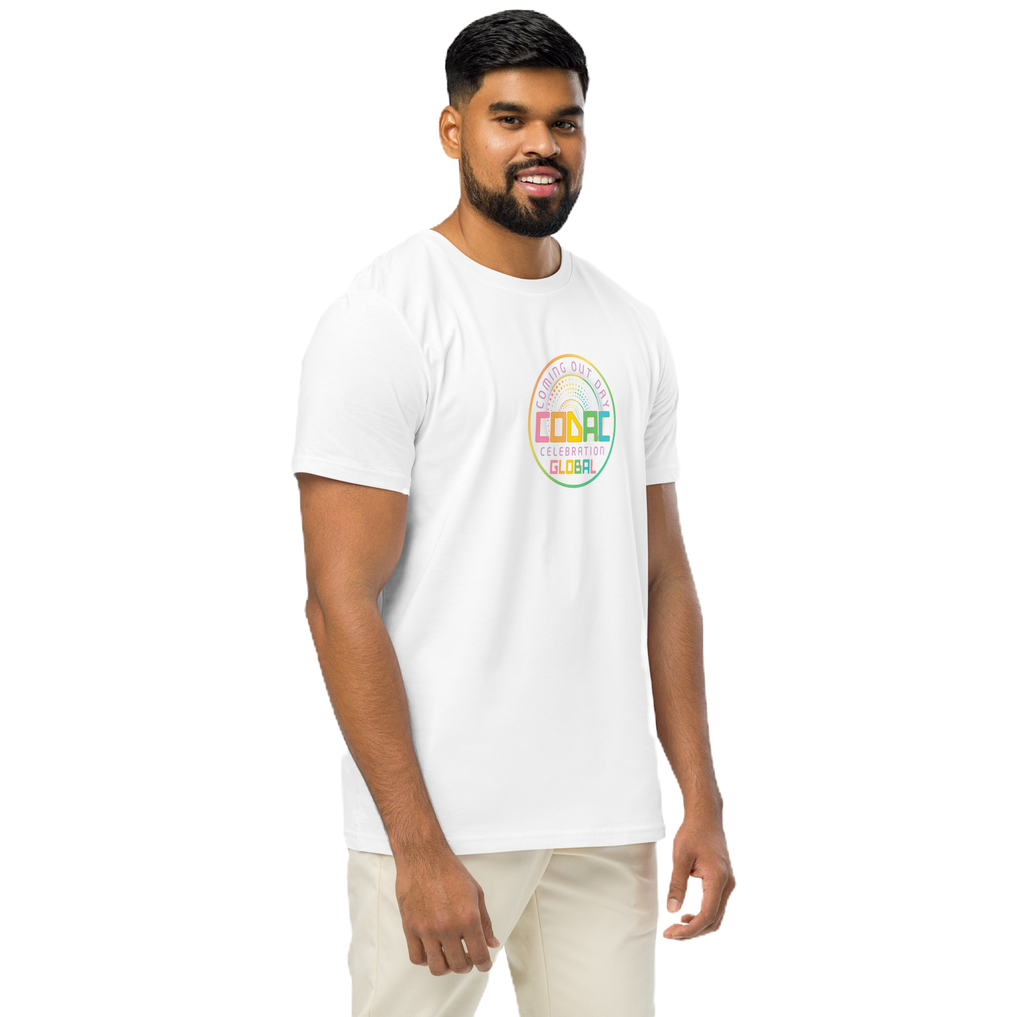 Coming Out Day White Unisex T-Shirt | CODAC