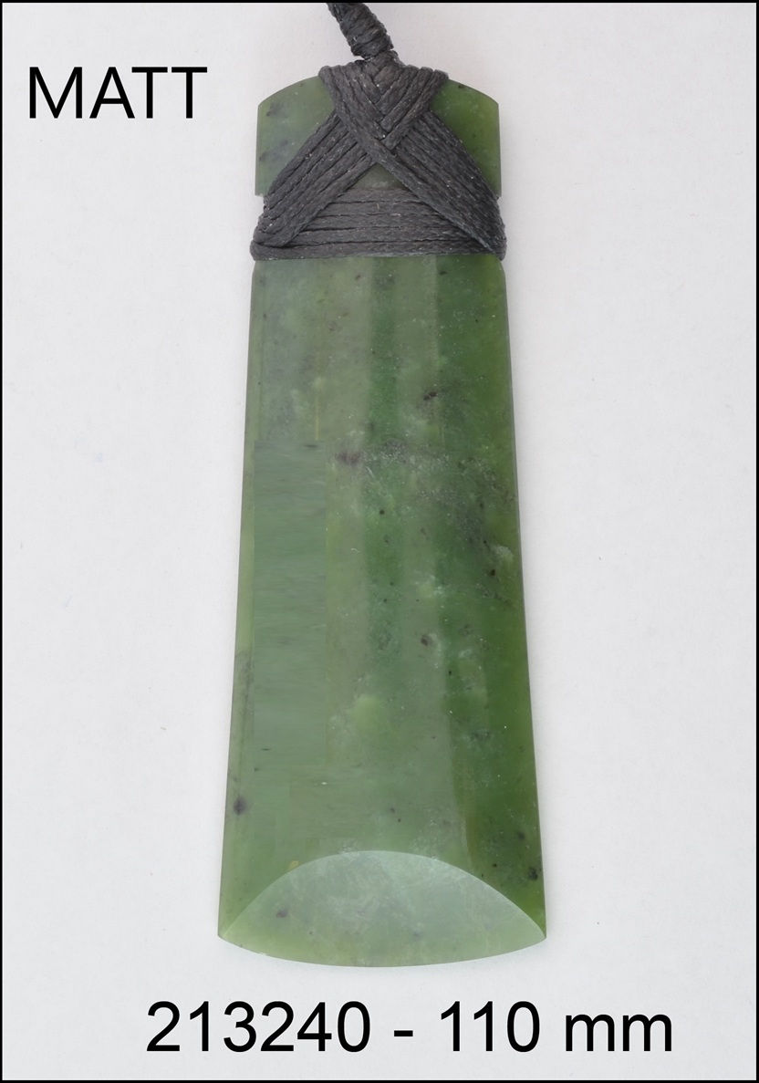 Nephrite pendant 110 mm Toki Matt Polish