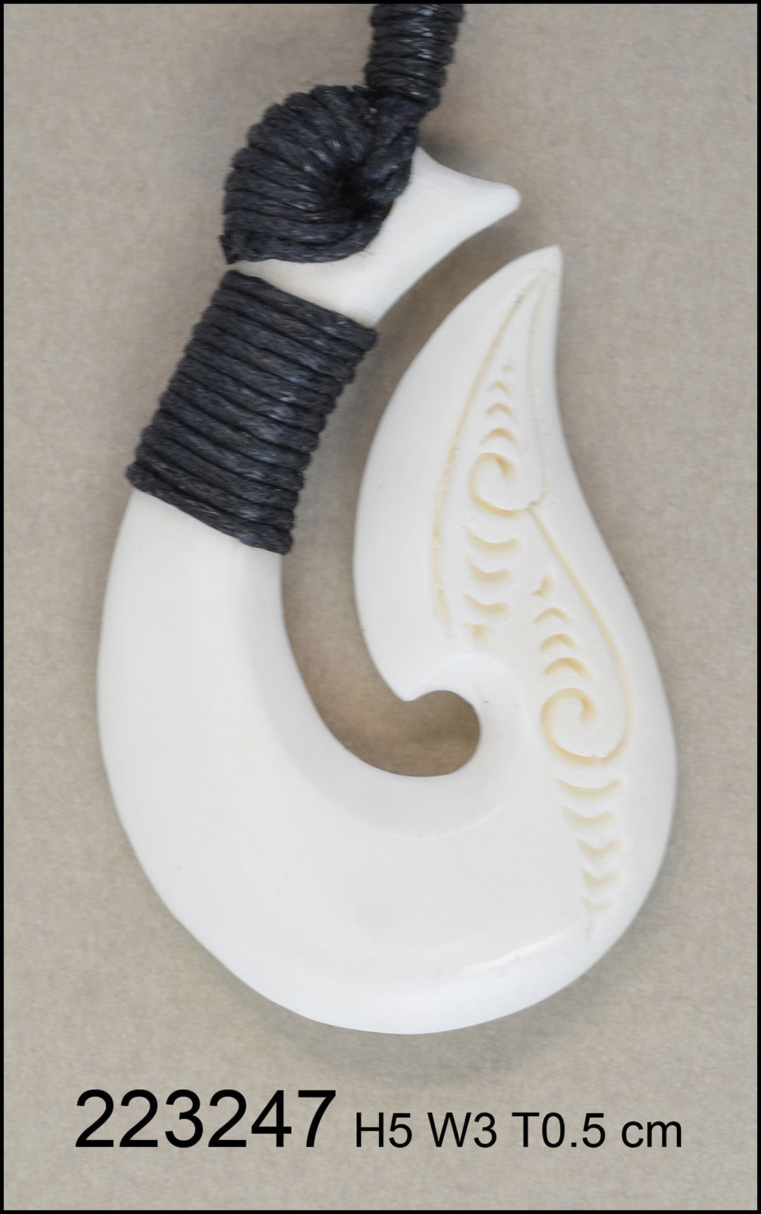 Bone carving pendant
