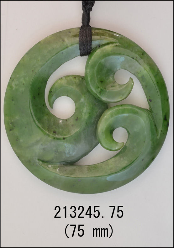 Nephrite pendant 75 mm Koru