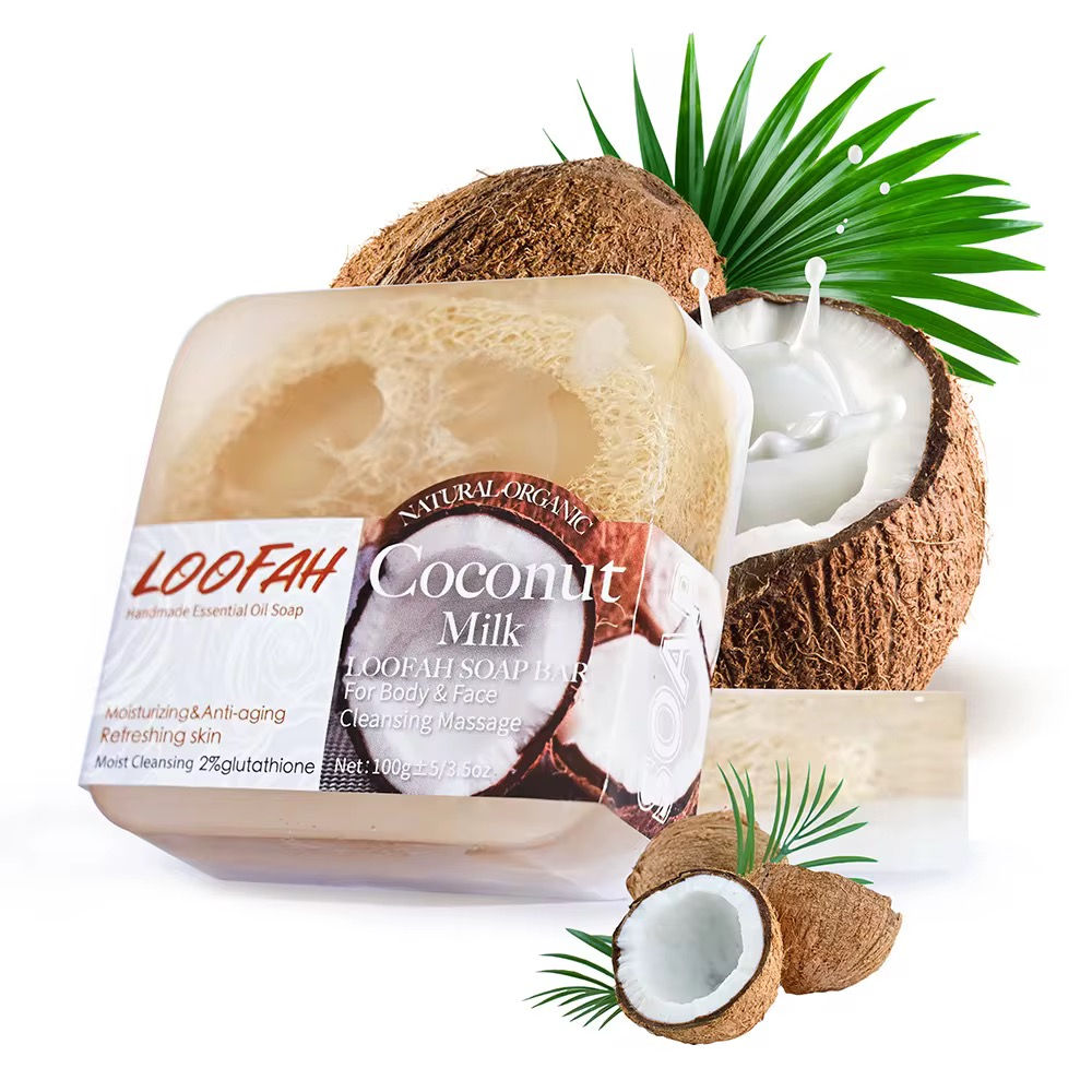 Coconut Milk Loofah Soap Bar