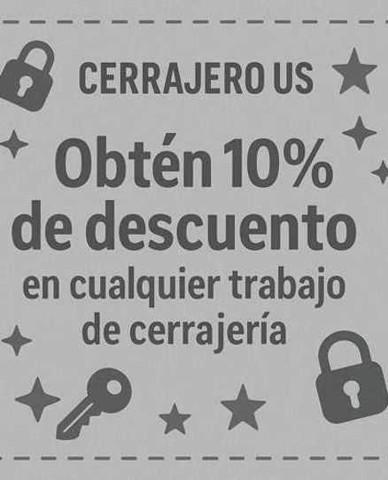Obtén 10% De Descuento En Cualquier Trabajo De Cerrajería