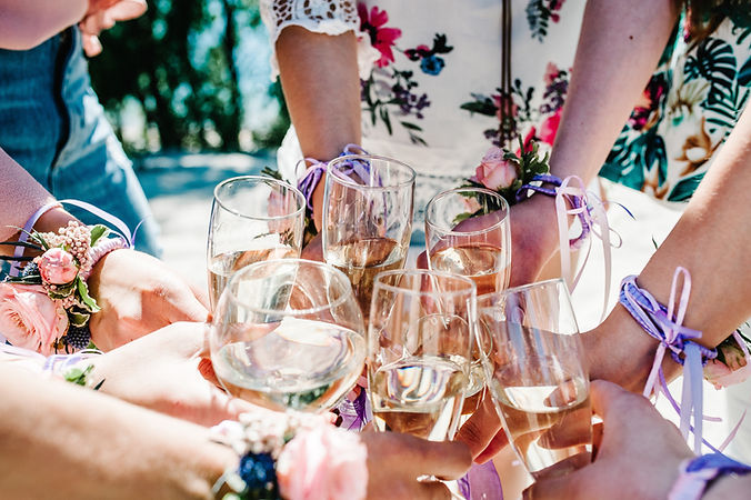 Toasting with Champagne