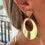 Thumbnail: Gold Round Earrings