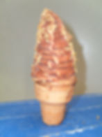 Cono de vainilla, mora, maracuyá, chocolate y limón