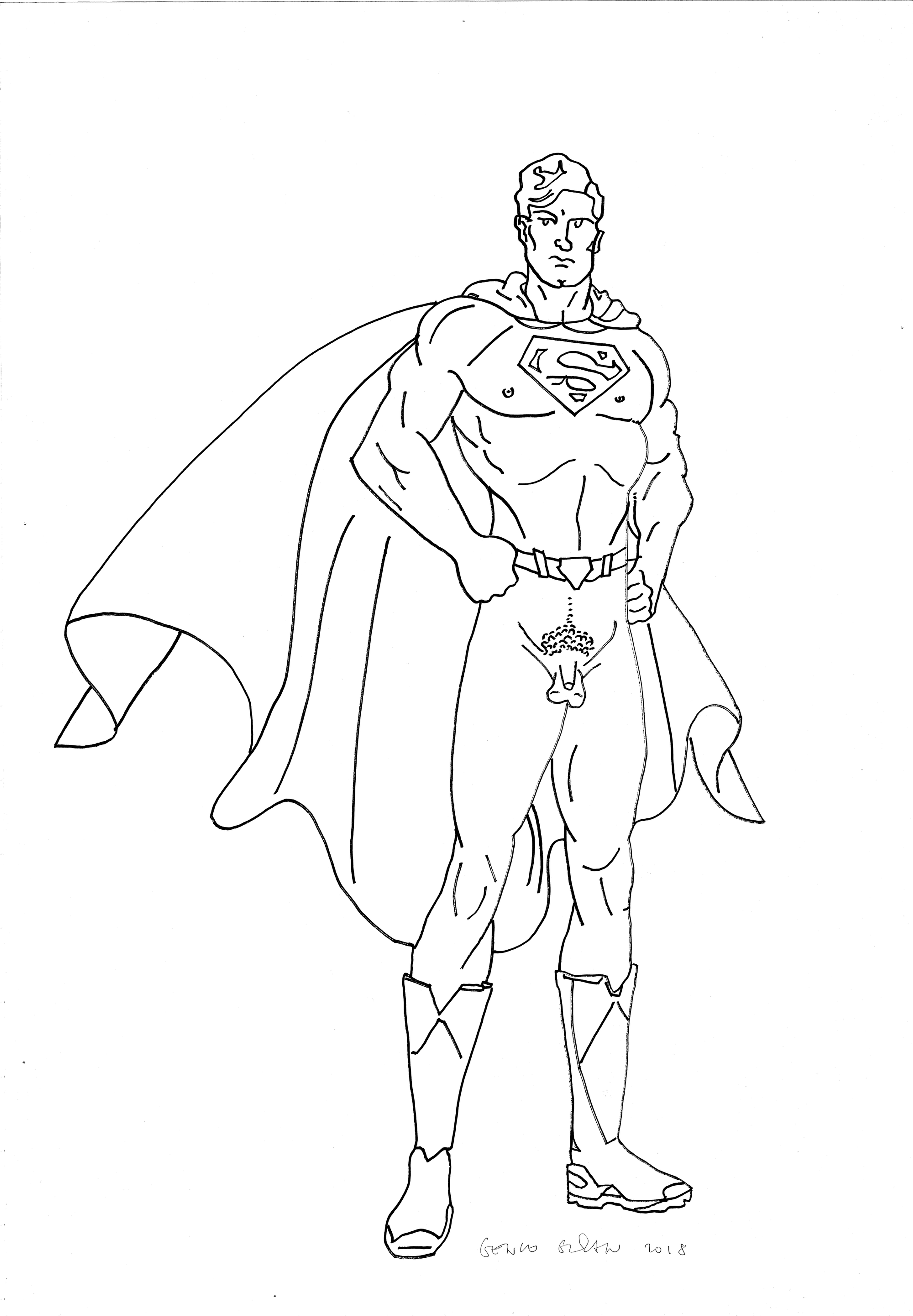 Genco Gülan // Superman with David's Genitals