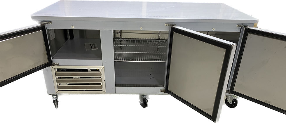 Thumbnail: Optimum 2-1/2 Door Refrigerated Under Counter Cooler 72"