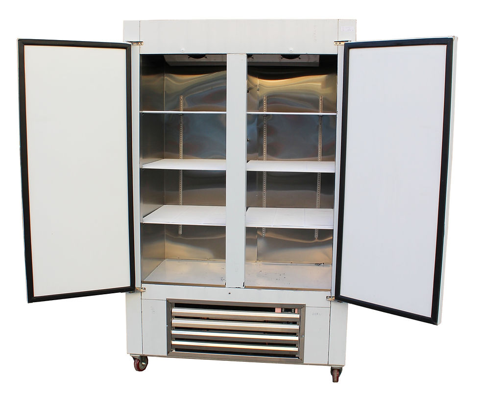 Thumbnail: Optimum Two-Door Stainless Steel Commercial Reach-In Cooler 48 "W