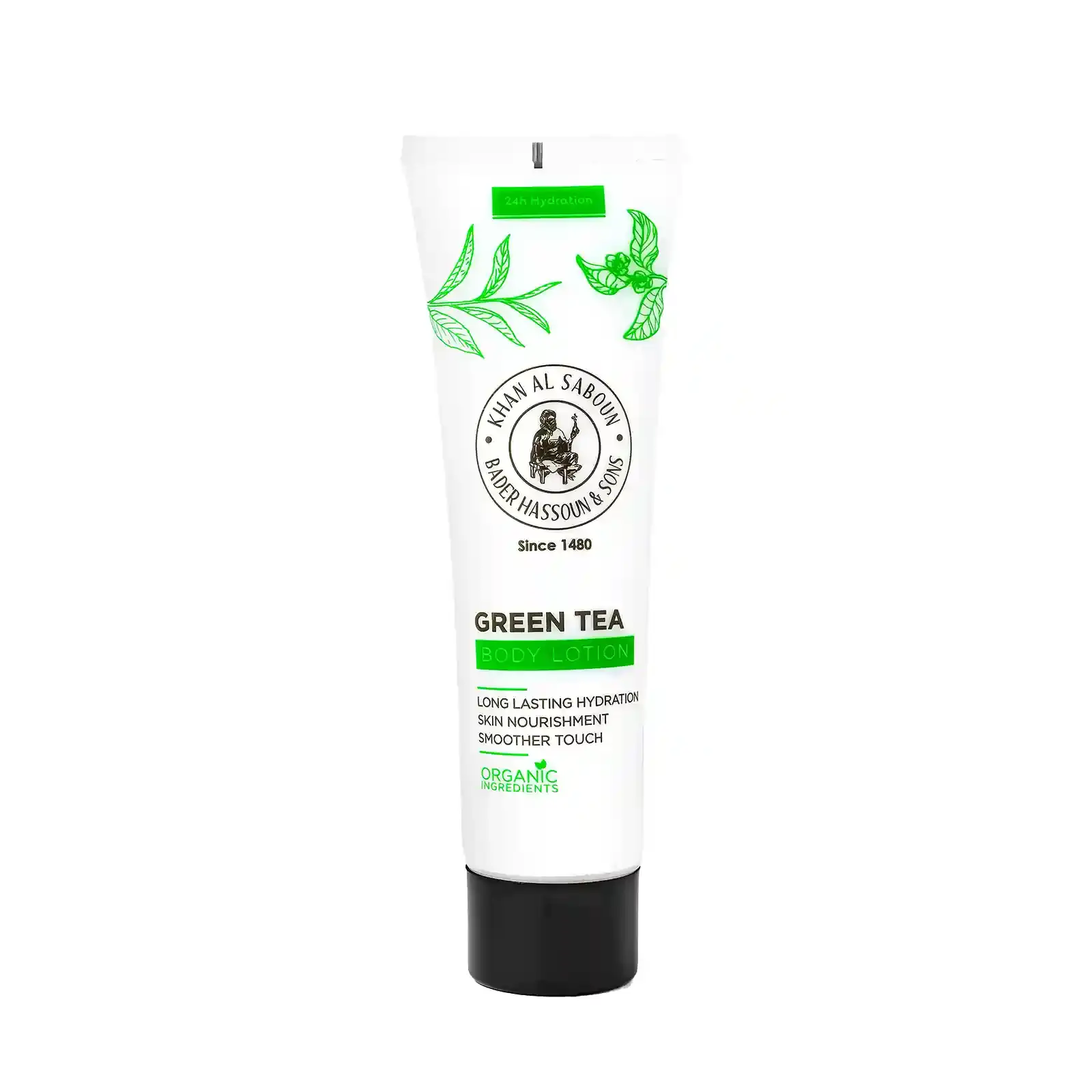 Tube de lait corporel au thé vert
