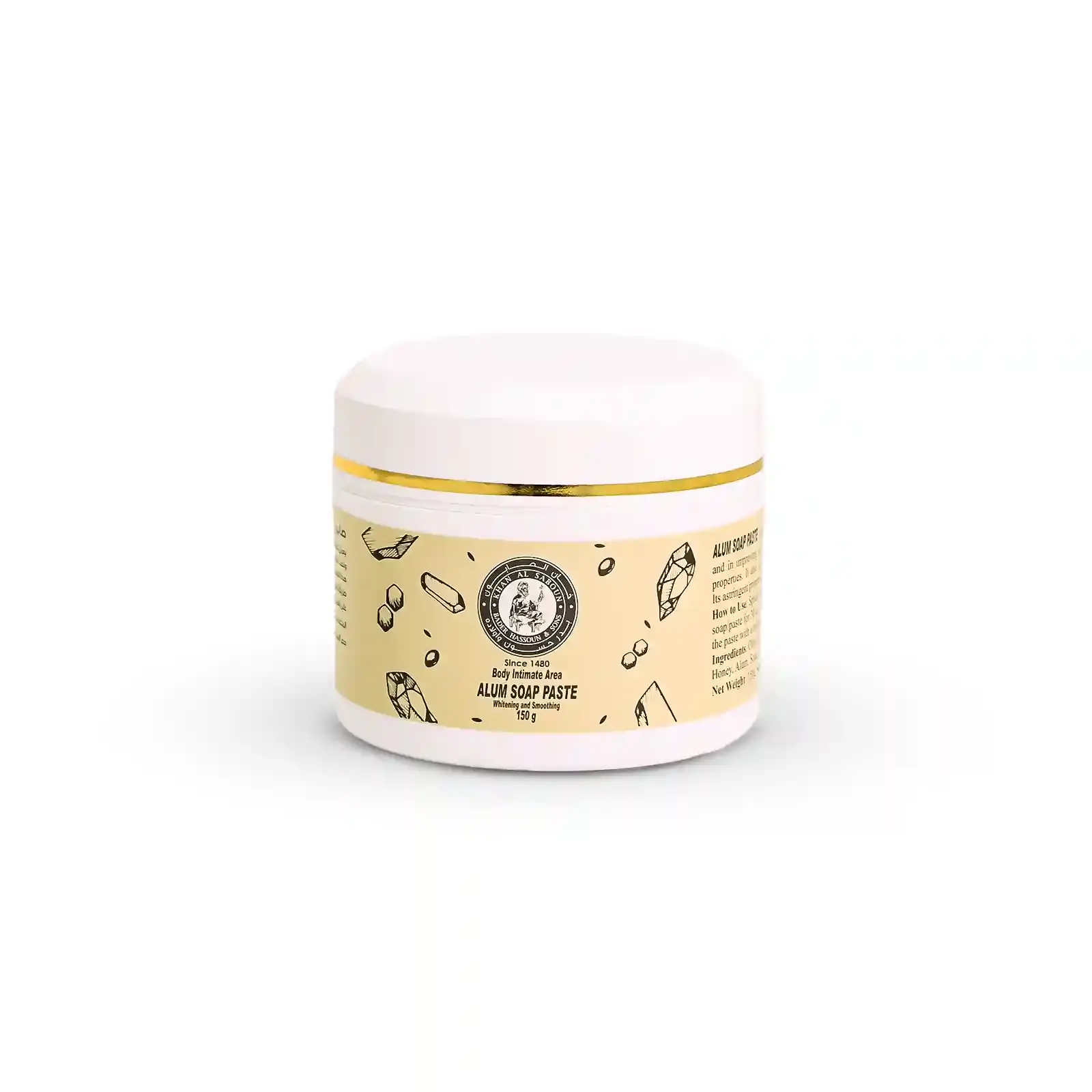 Pot de pâte de savon d'alun