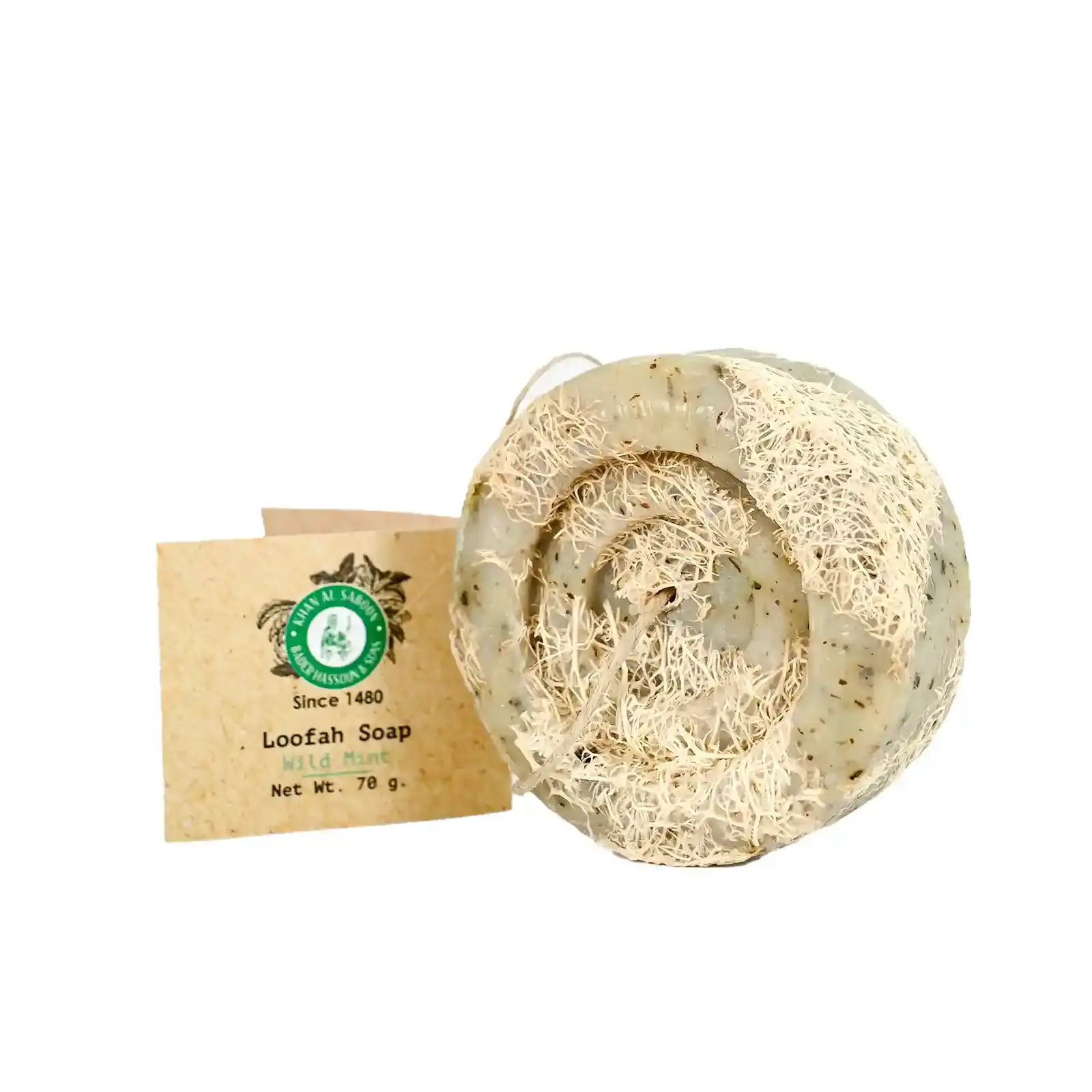 Savon luffa à la menthe sauvage