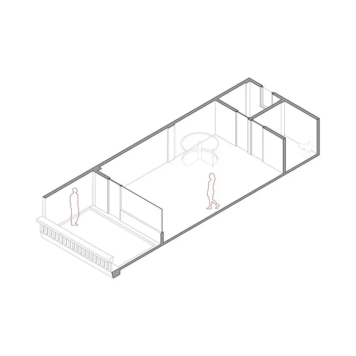 3D Diagram Plan of The Existing 3rd Floor Interior