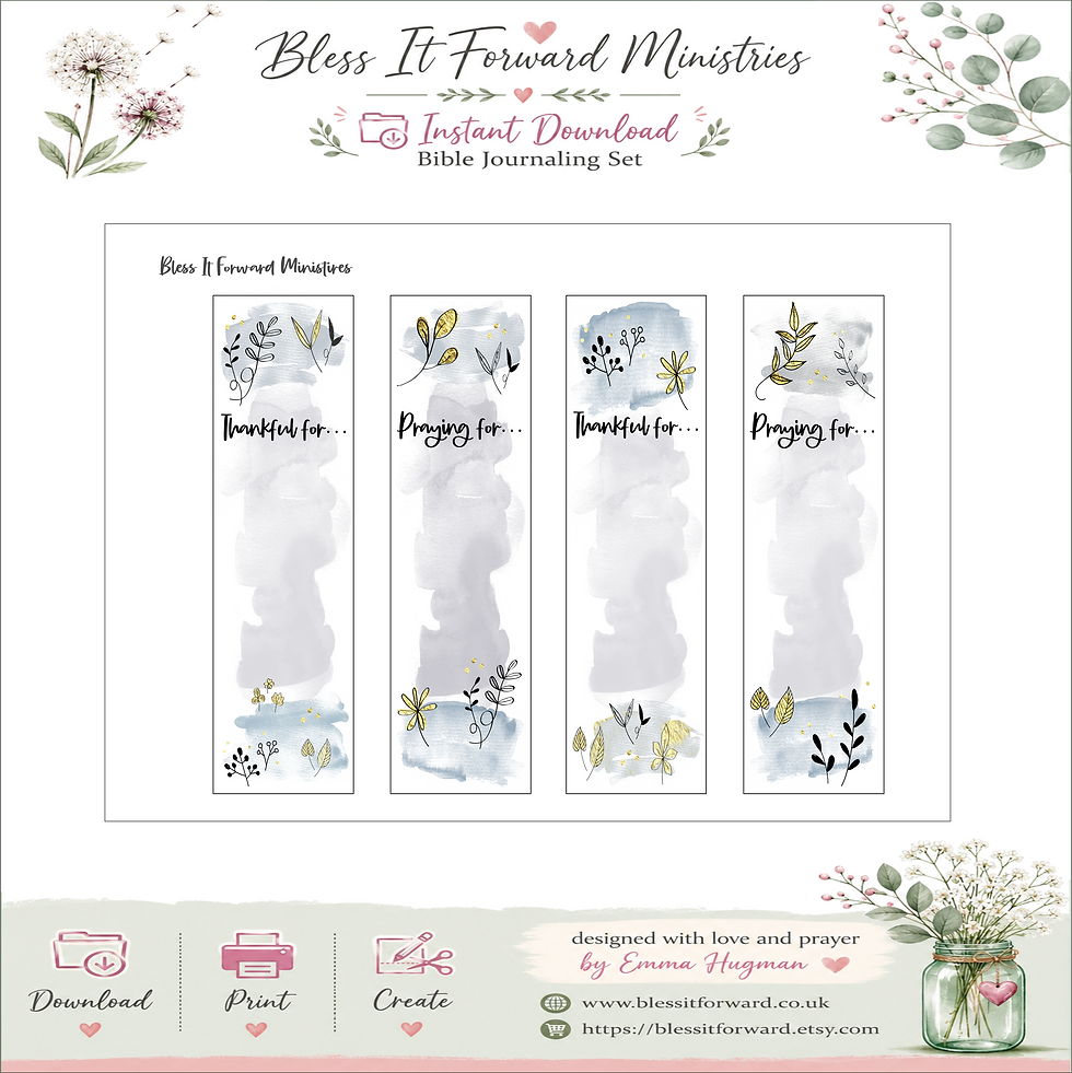Thumbnail: Prayer Bookmarks - Bible Journaling Download PDF