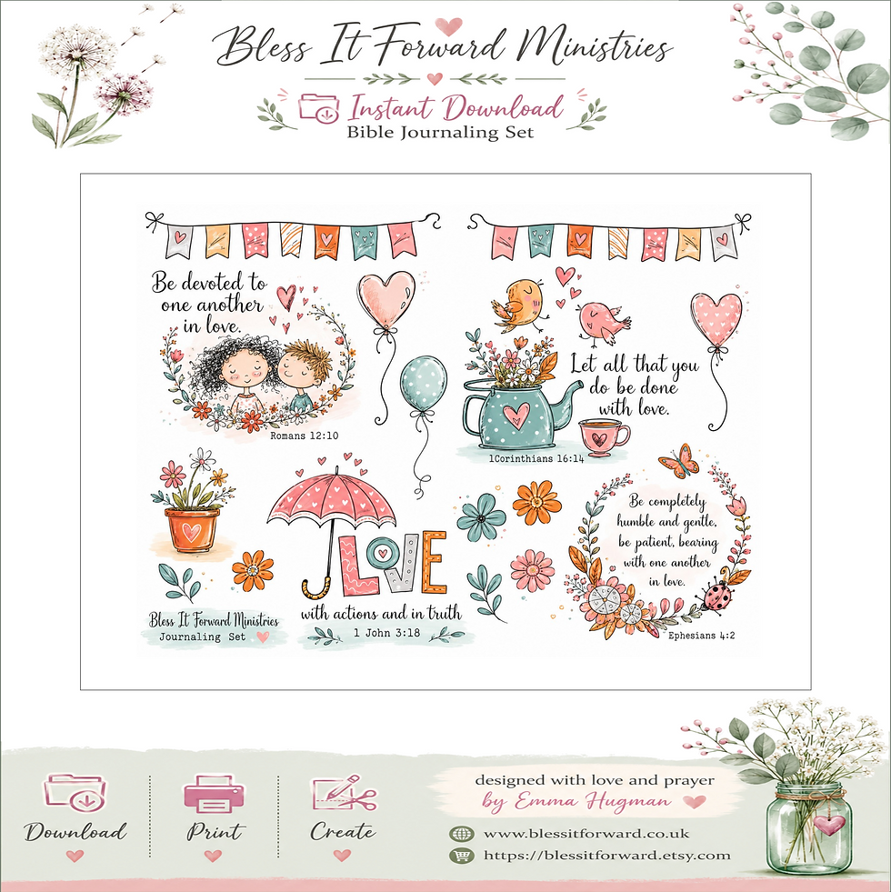 Thumbnail: Love Themed Bible Journaling Set – Instant Download