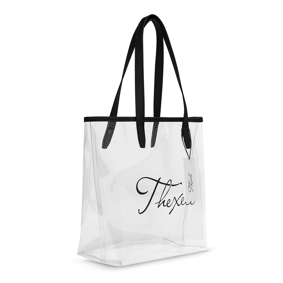 Thumbnail: Clear tote bag with Thexele logo