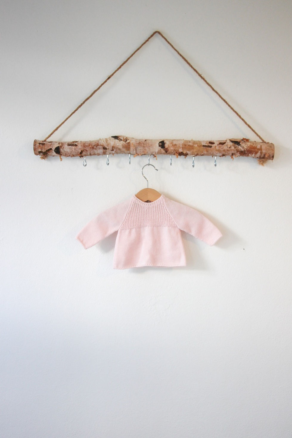 Miniatura: Pink Baby wool cardigan raglan/ Camisola bebe lã cr raglan