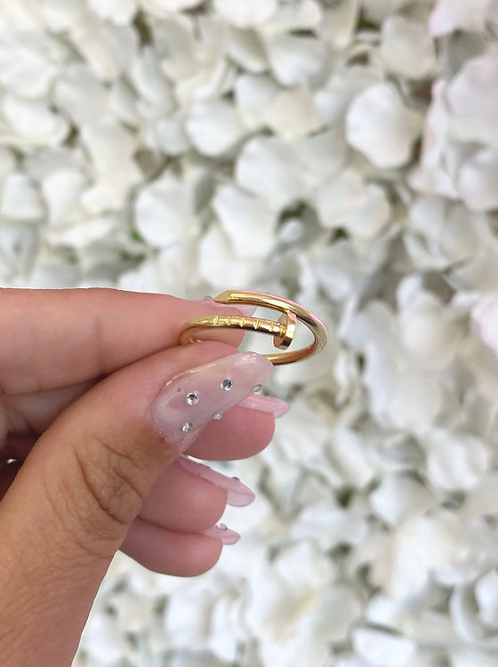 18K NAIL RING SOLID GOLD | Peronis