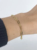 Thumbnail: 18K SOLID PAPPER CLIP LINK BRACELET 9"