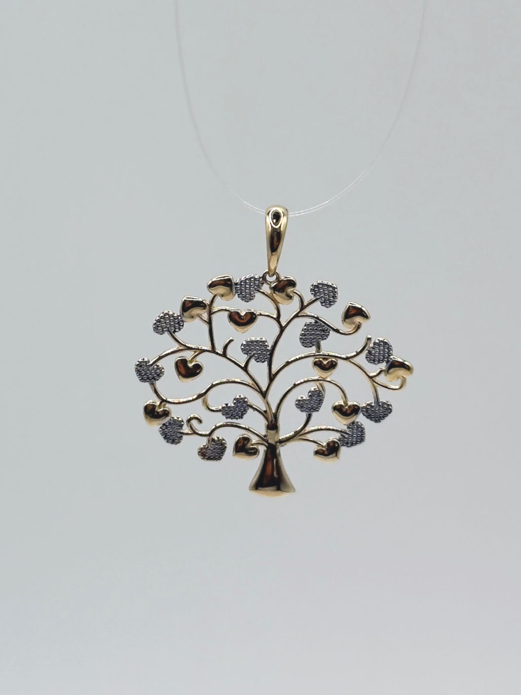 18K Y/W TREE OF LIFE PENDANT
