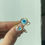 Thumbnail: 18K ROUND DIAMOND CUT EVIL EYE RING