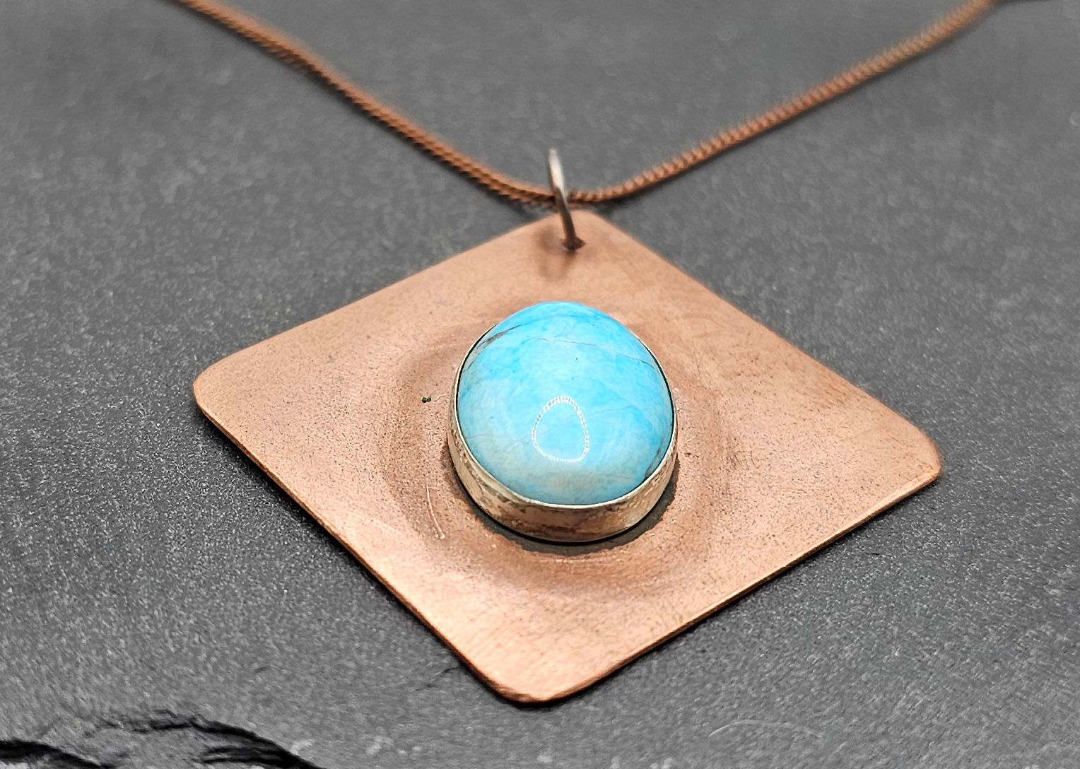 Turquoise mosaic necklace