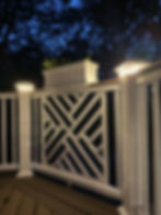 Custom residential deck with lighting