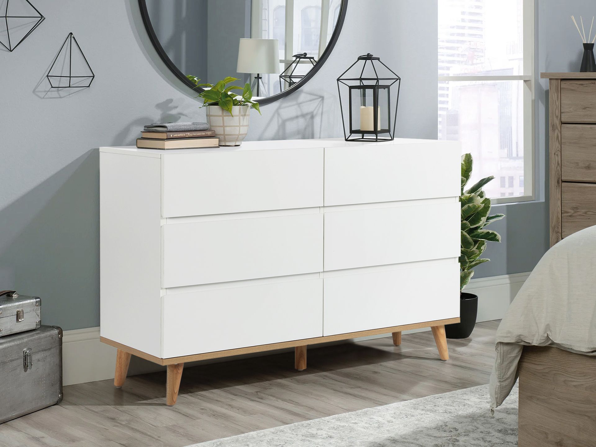 6 Drawers Lowboy - White