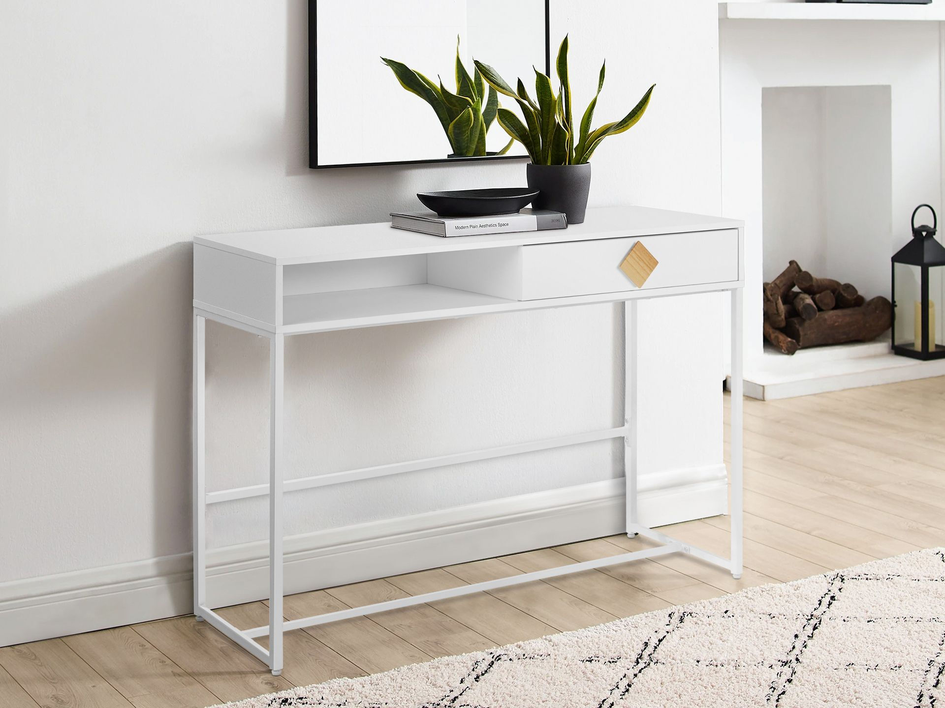 Wooden Console Table - White
