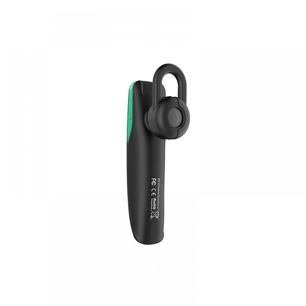Wireless Bluetooth 4.1 headset lightweight one ear earphone headphones black
