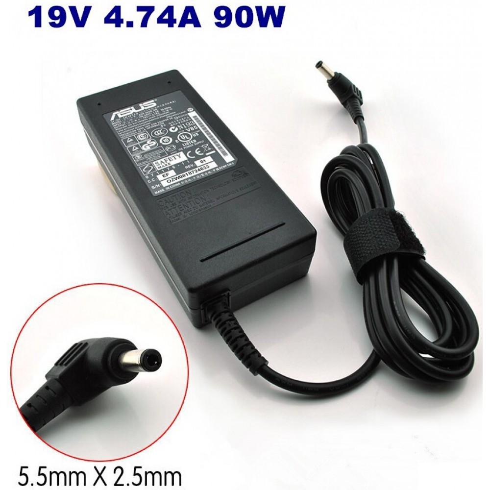 Original ASUS 90W 19V 4.74A 5.5X2.5mm F80 K53 K55 Q550 X55 X54 Adapter