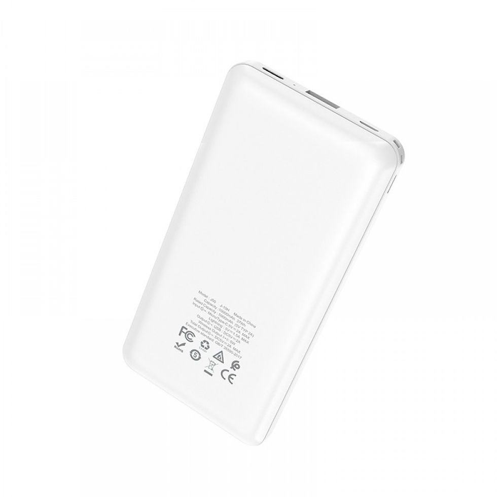 Thumbnail: Potable Mobile Wireless charging power bank 10000mAh with LED indicator-White
