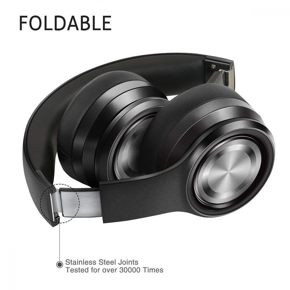 Thumbnail: Bluetooth V4.1 Folding Headset Headphones Deep Bass Headset With MIC Black