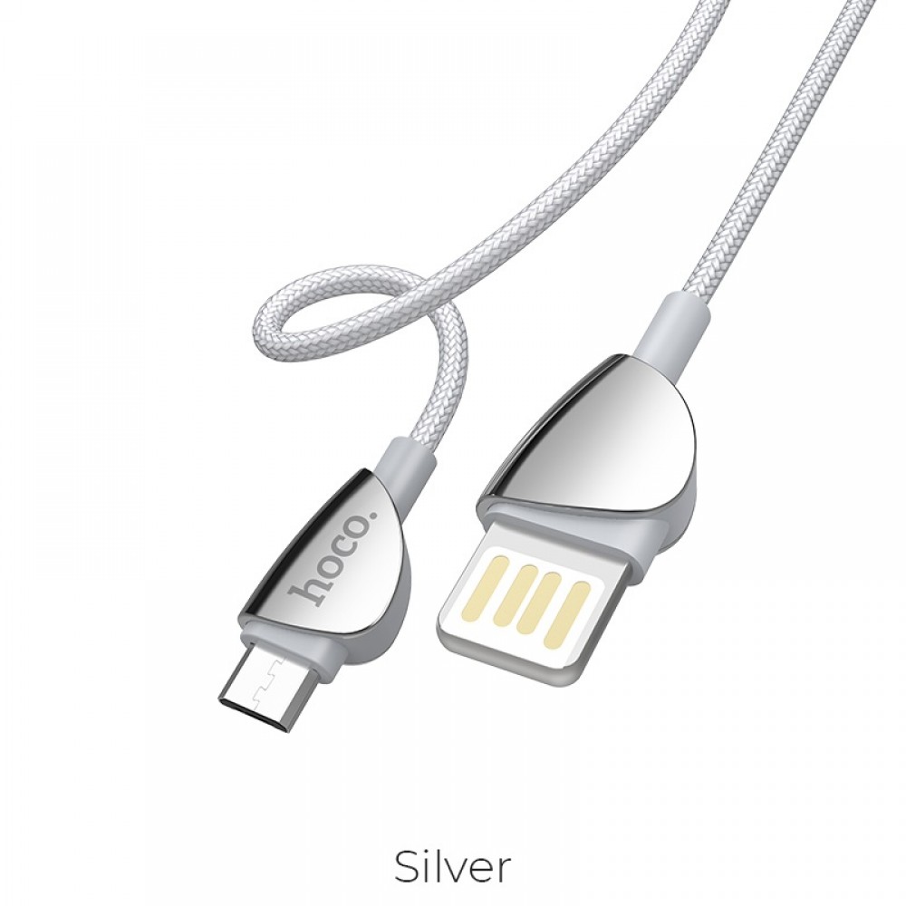 Micro USB charging data cable 1.2m 2.4A White