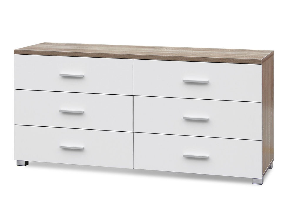 Thumbnail: Low boy 6 Drawer Chest Dresser