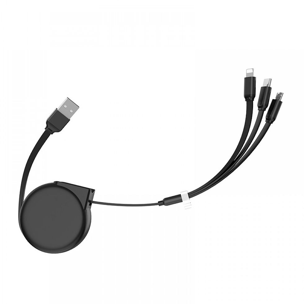 Thumbnail: HOCO 1M 3-in-1 retractable charging cable USB to Lightning / Micro-USB / Type-C