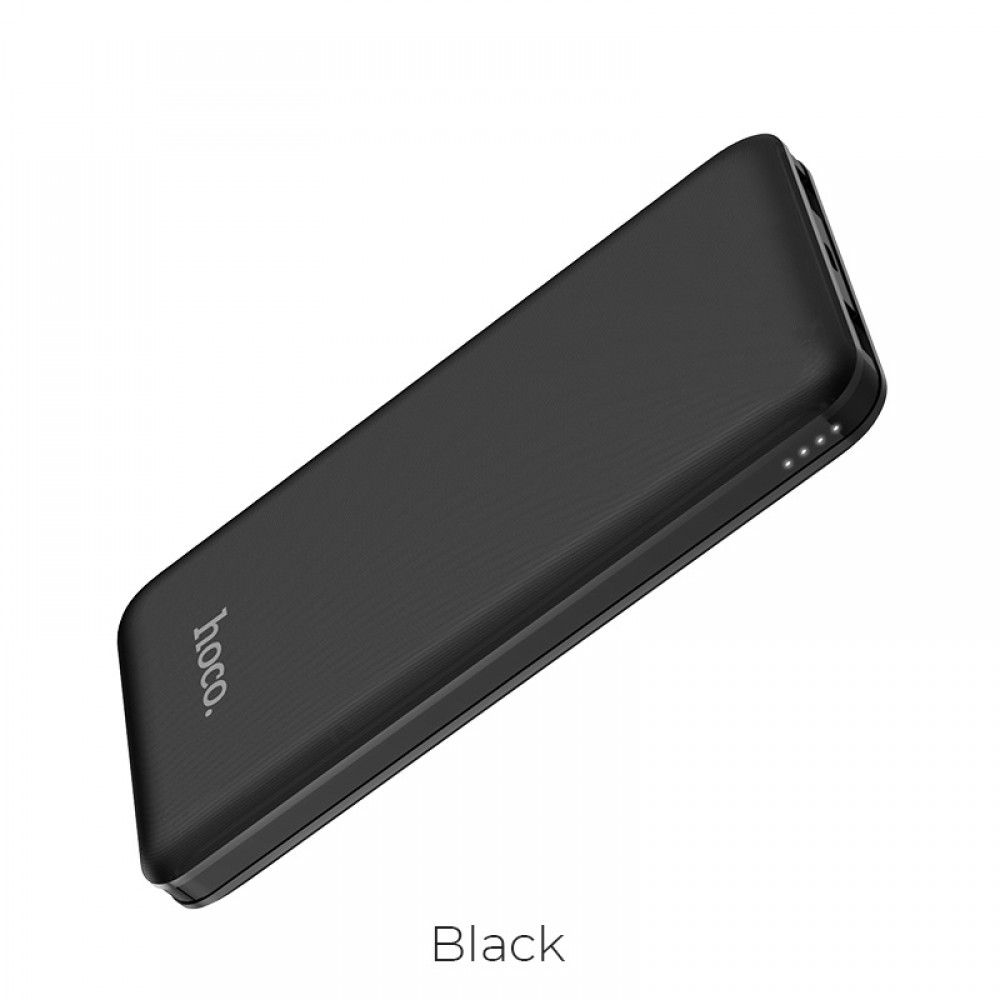 Slim 10000mAh Mobile Phone Power bank with dual USB port 2.1A output Black